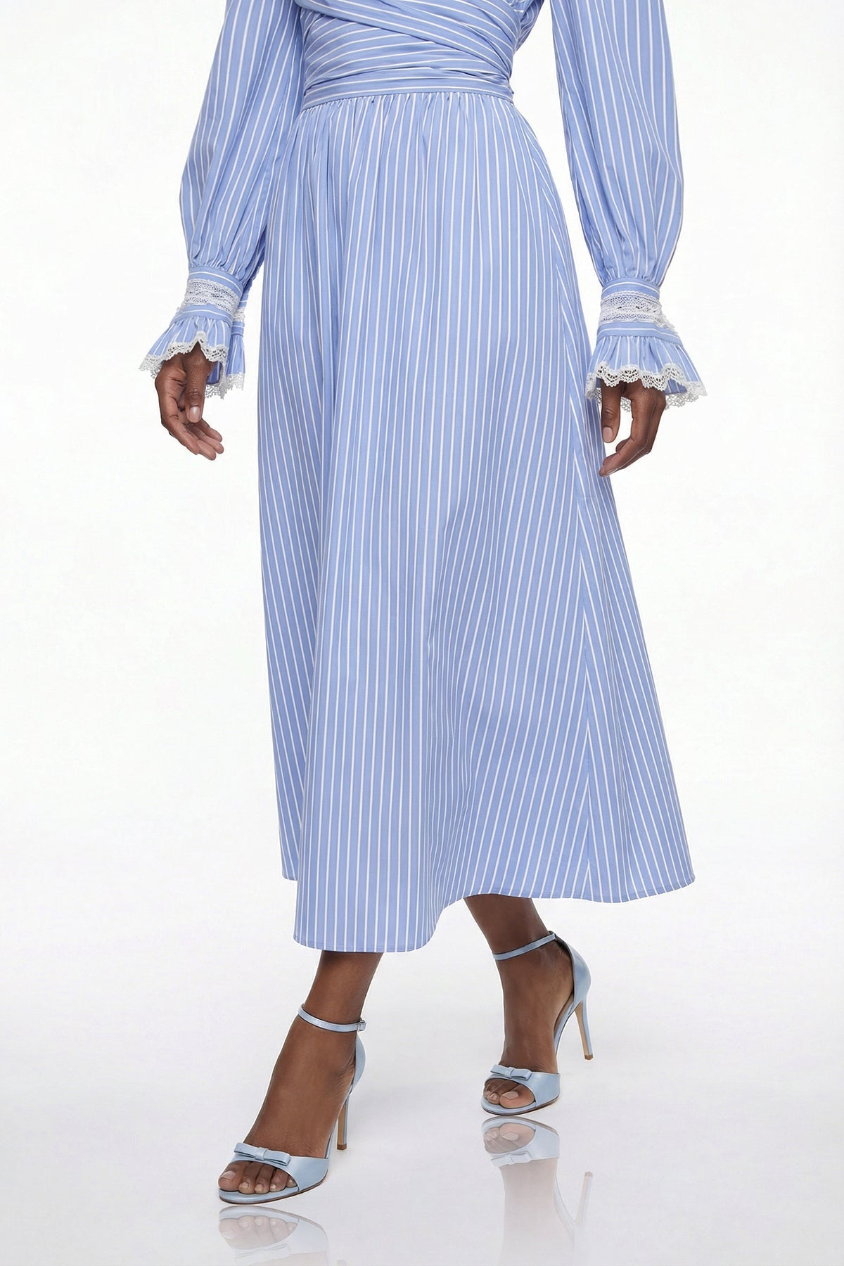 Elisabeth Stripe Rhinestone Skirt Set