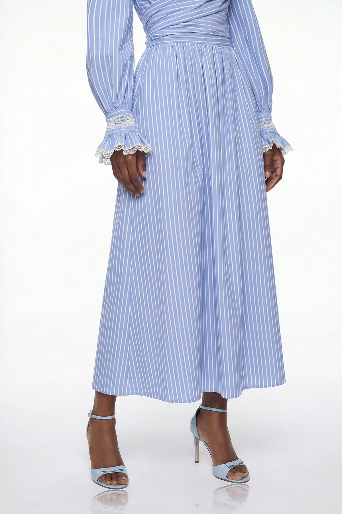 Elisabeth Stripe Rhinestone Skirt Set