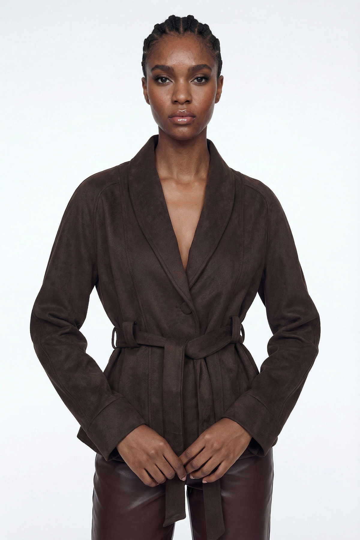 Elisey Suede Tie Up Jacket