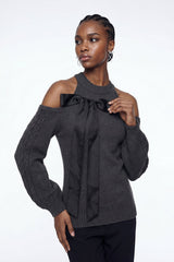 Elissa Cutout Bow Knit Skirt Set