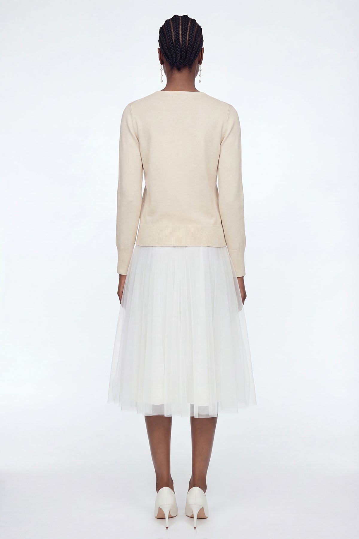 Elita Mesh Puffy Midi Skirt
