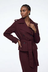 Eliza Trench Coat Skirt Set