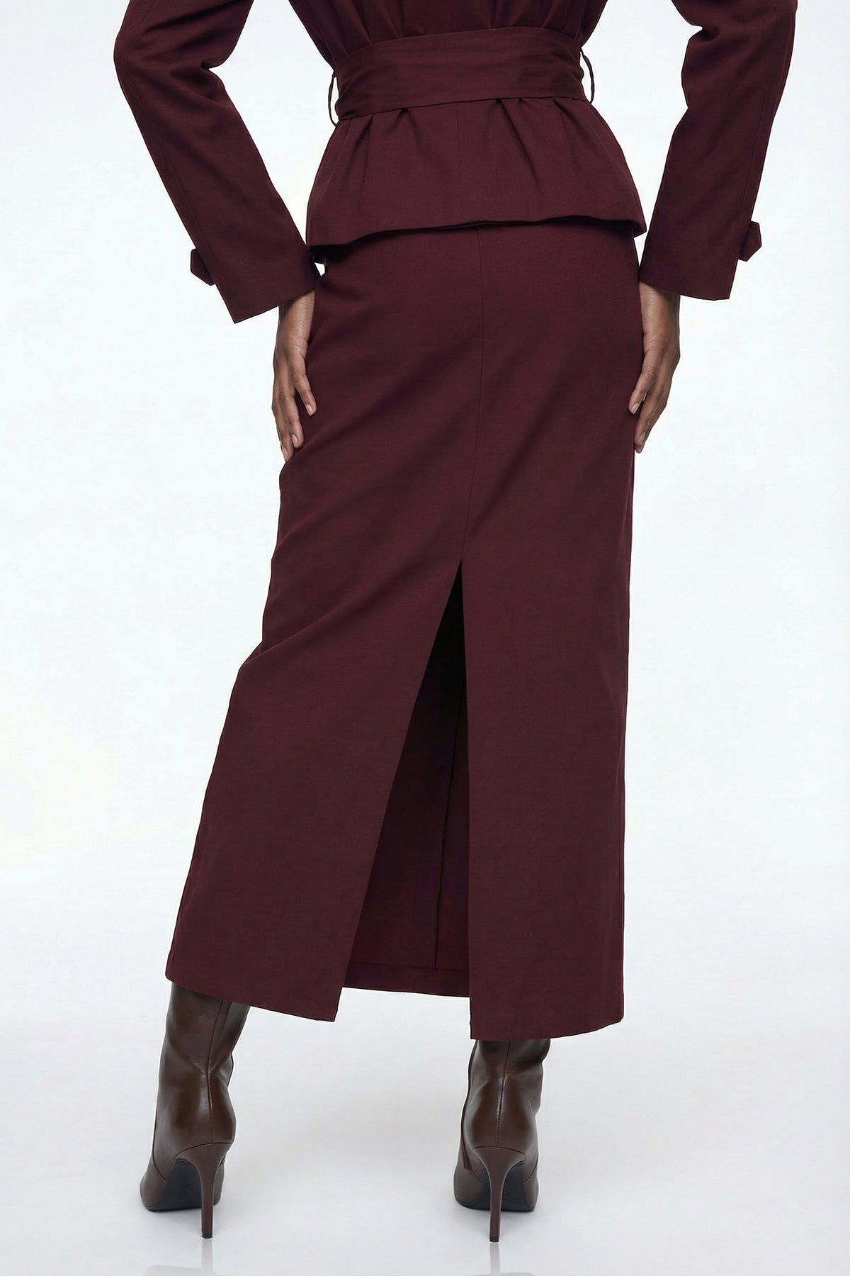 Eliza Trench Coat Skirt Set