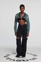 Ellis Deconstruct Studded Patchwork Jacket