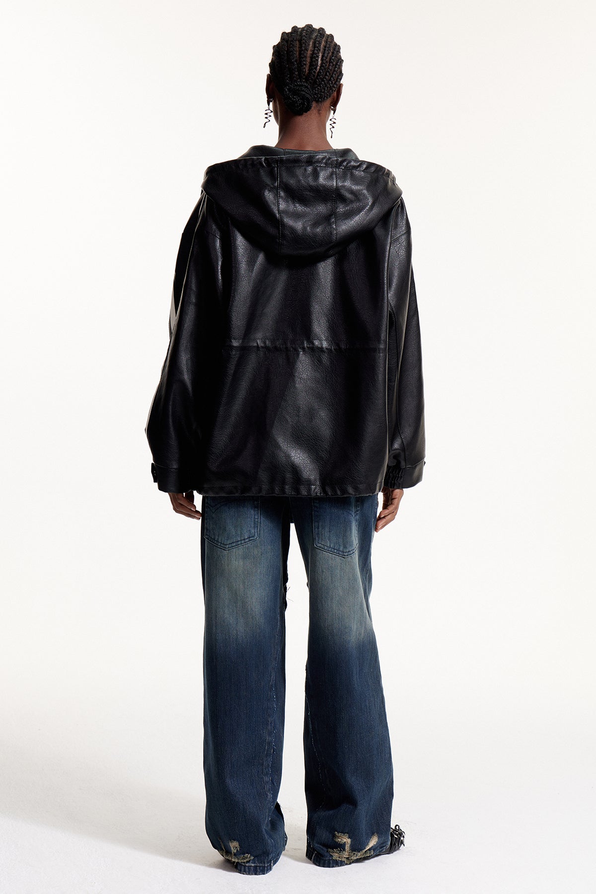 Elpidius Stripe Leather Jacket