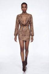 Ely Cowl Neck Mini Dress