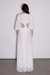 Elya Crystal Mesh Maxi Dress