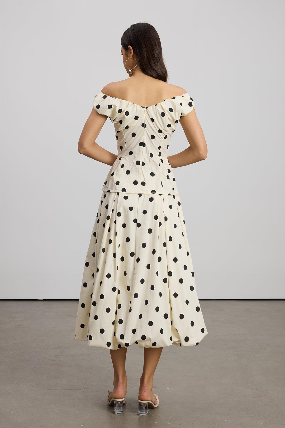 Elyo Off Shoulder Dot Top