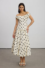 Elyo Off Shoulder Dot Top