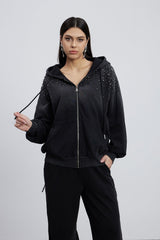 Emersyn Crystal Jacket In Black