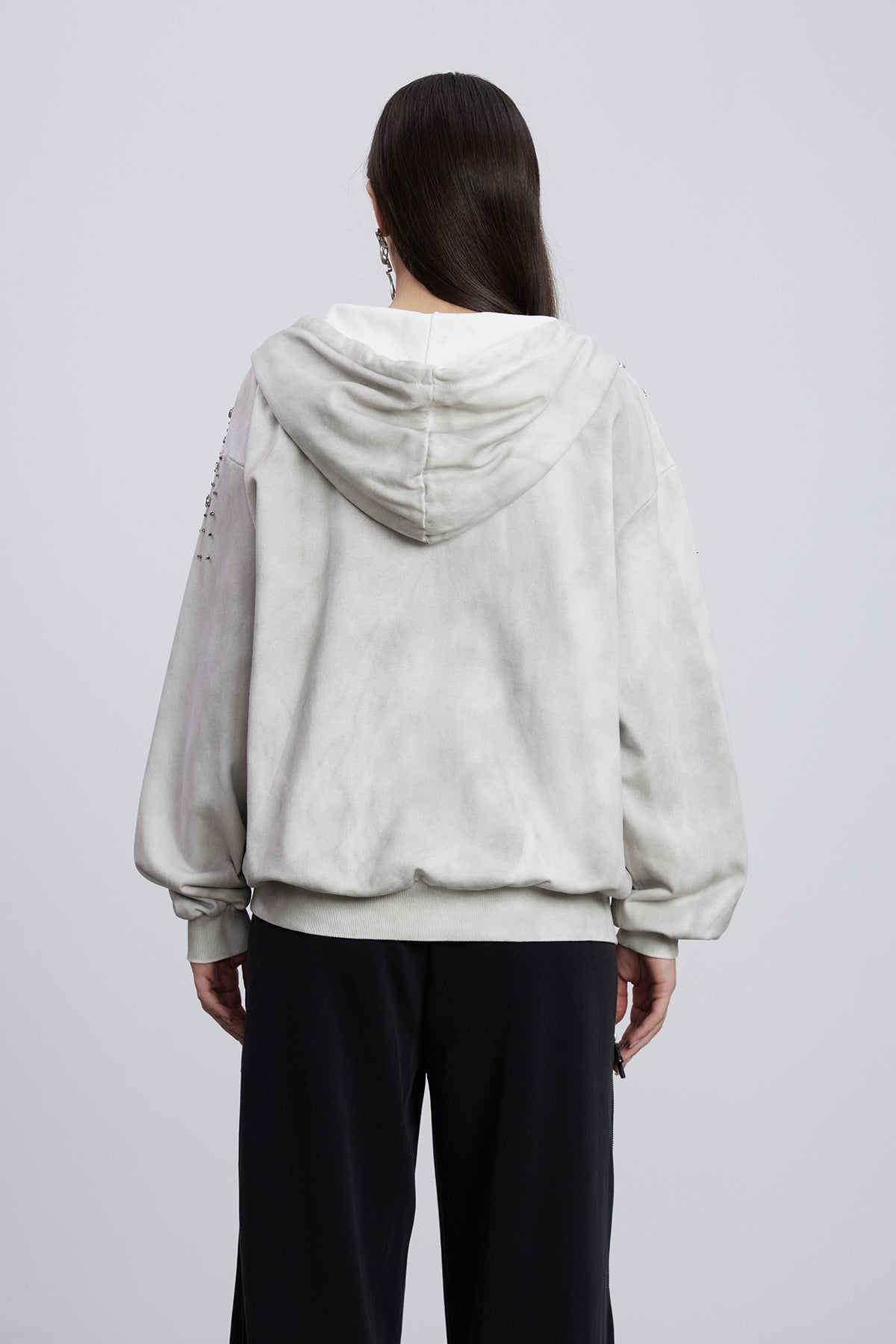 Emersyn Crystal Jacket In Grey