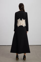 Emine Embroidered Mesh Coat
