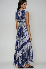 Emmanuil Paisley Sleeveless Maxi Dress