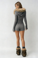 Emmerson Faux Fur Knit Playsuit