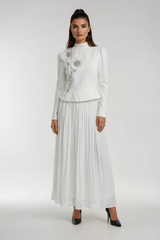 Emmett Crystal Flower Skirt Set