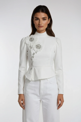 Emmett Crystal Flower Skirt Set