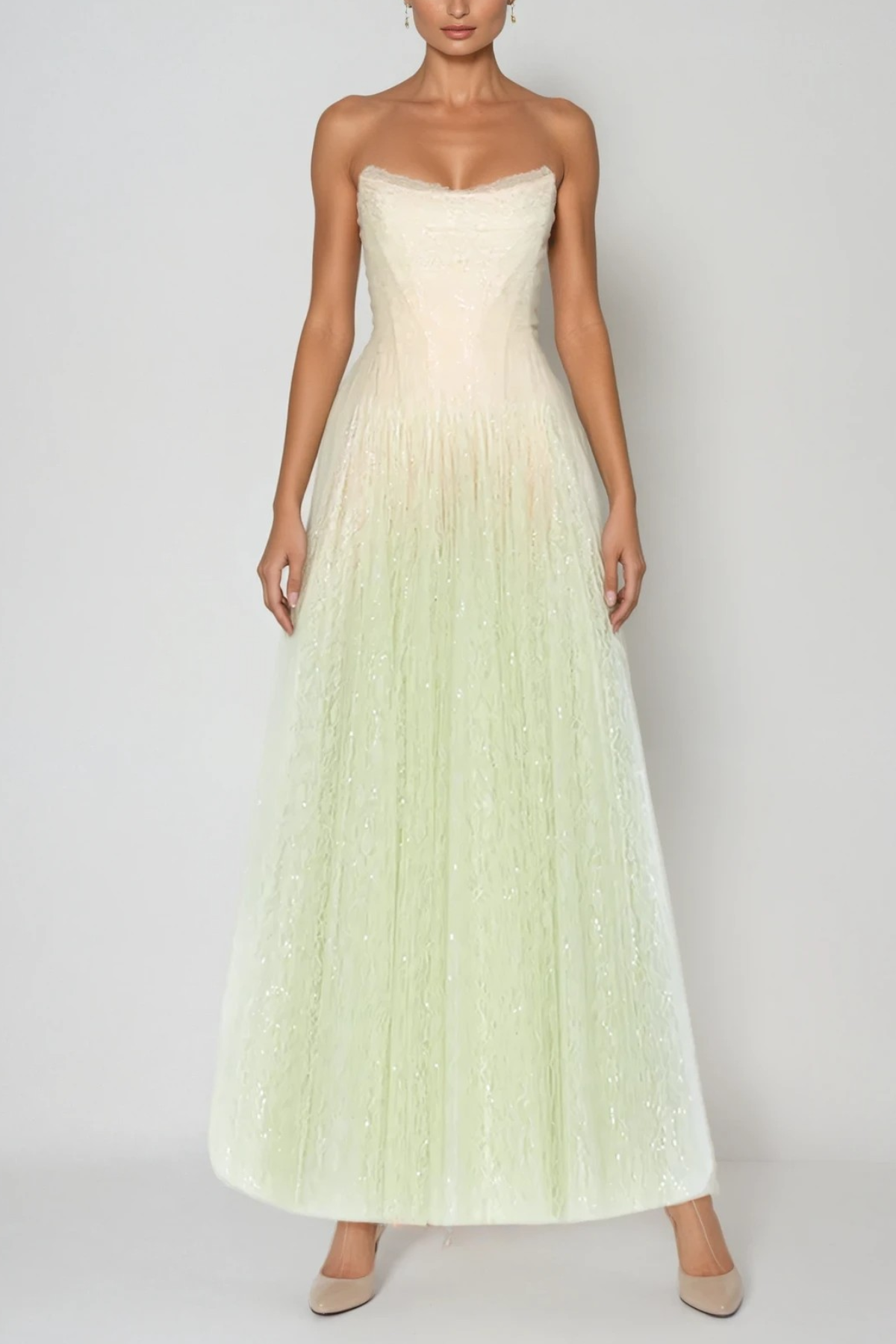 Emmitt Sequin Mesh Hayley Maxi Dress