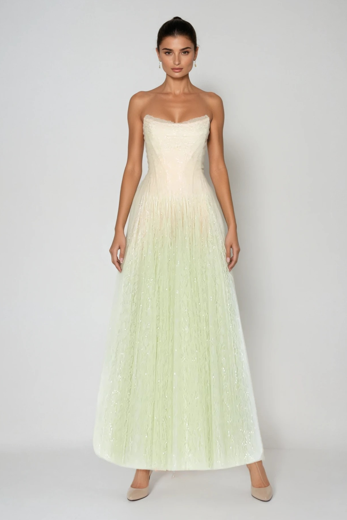 Emmitt Sequin Mesh Hayley Maxi Dress