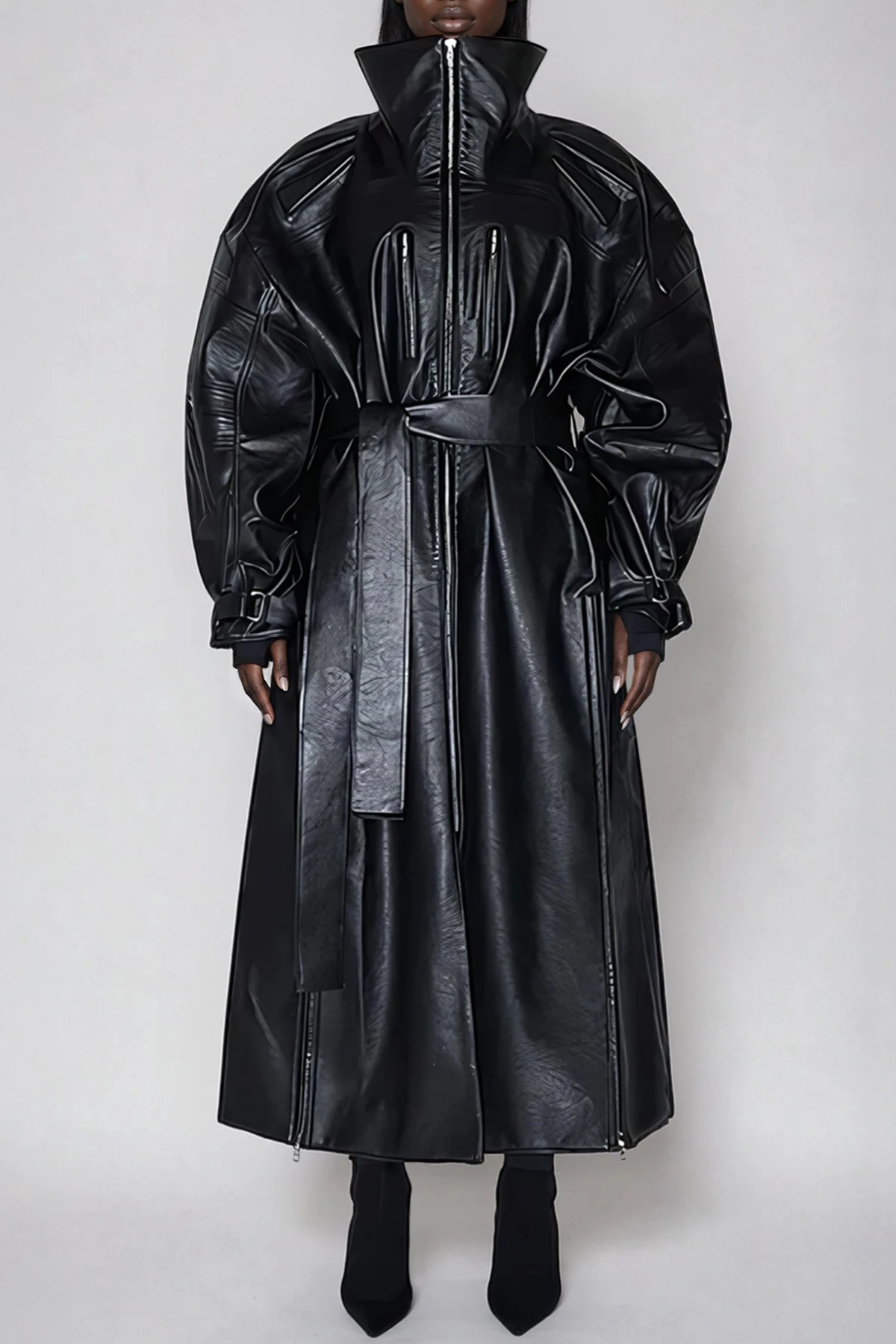 Emna Leather Coat
