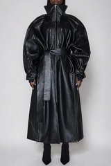 Emna Leather Coat
