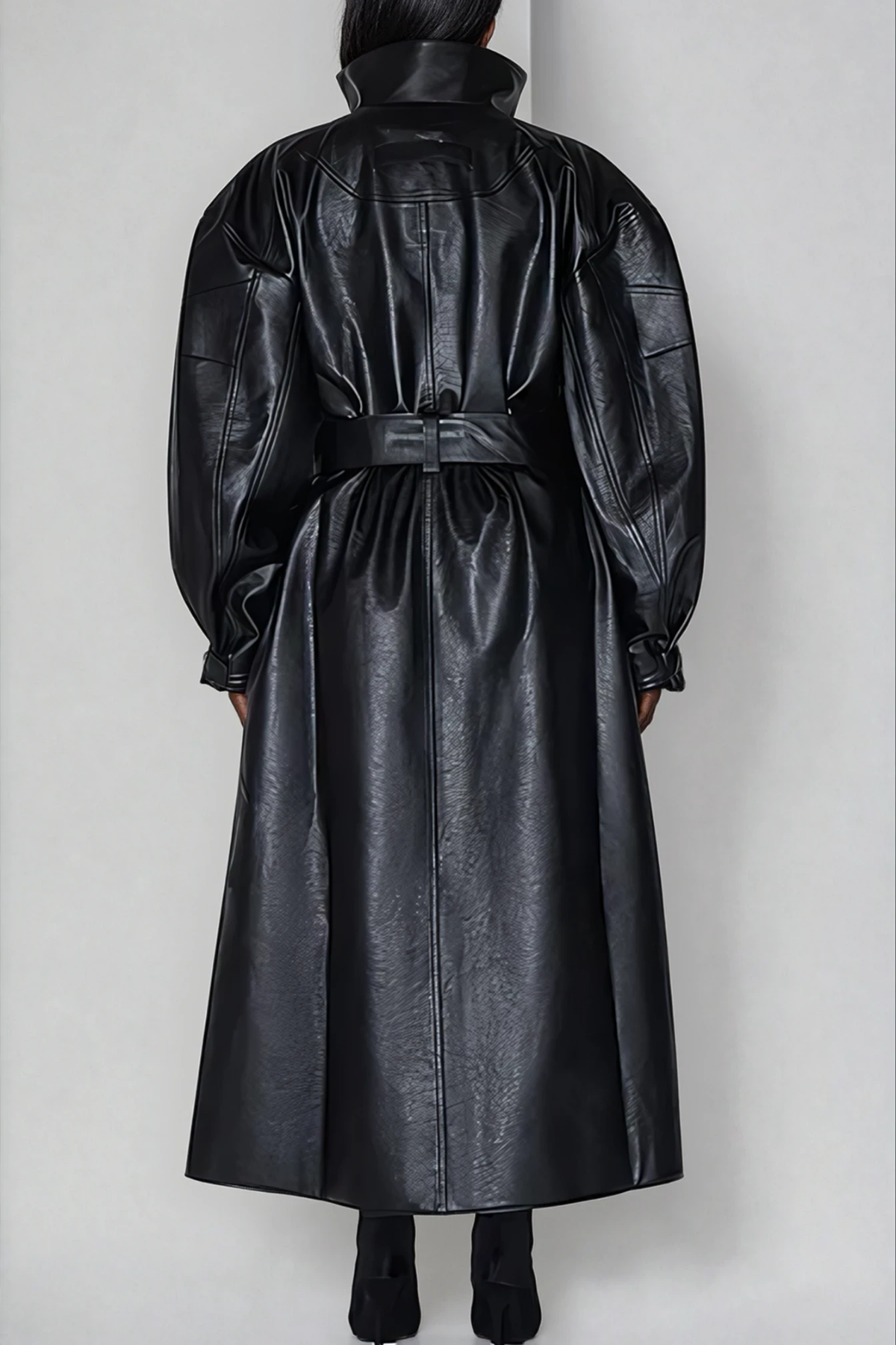Emna Leather Coat
