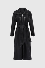 Emna Leather Coat