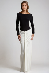Fadila Colorblock Ruch Maxi Dress