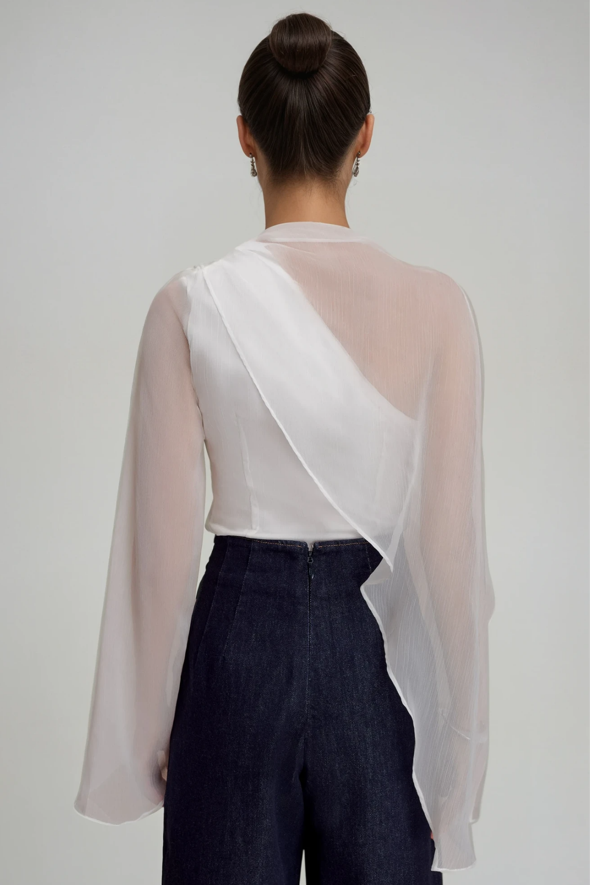 Fadwa Cape Sleeve Mesh Top