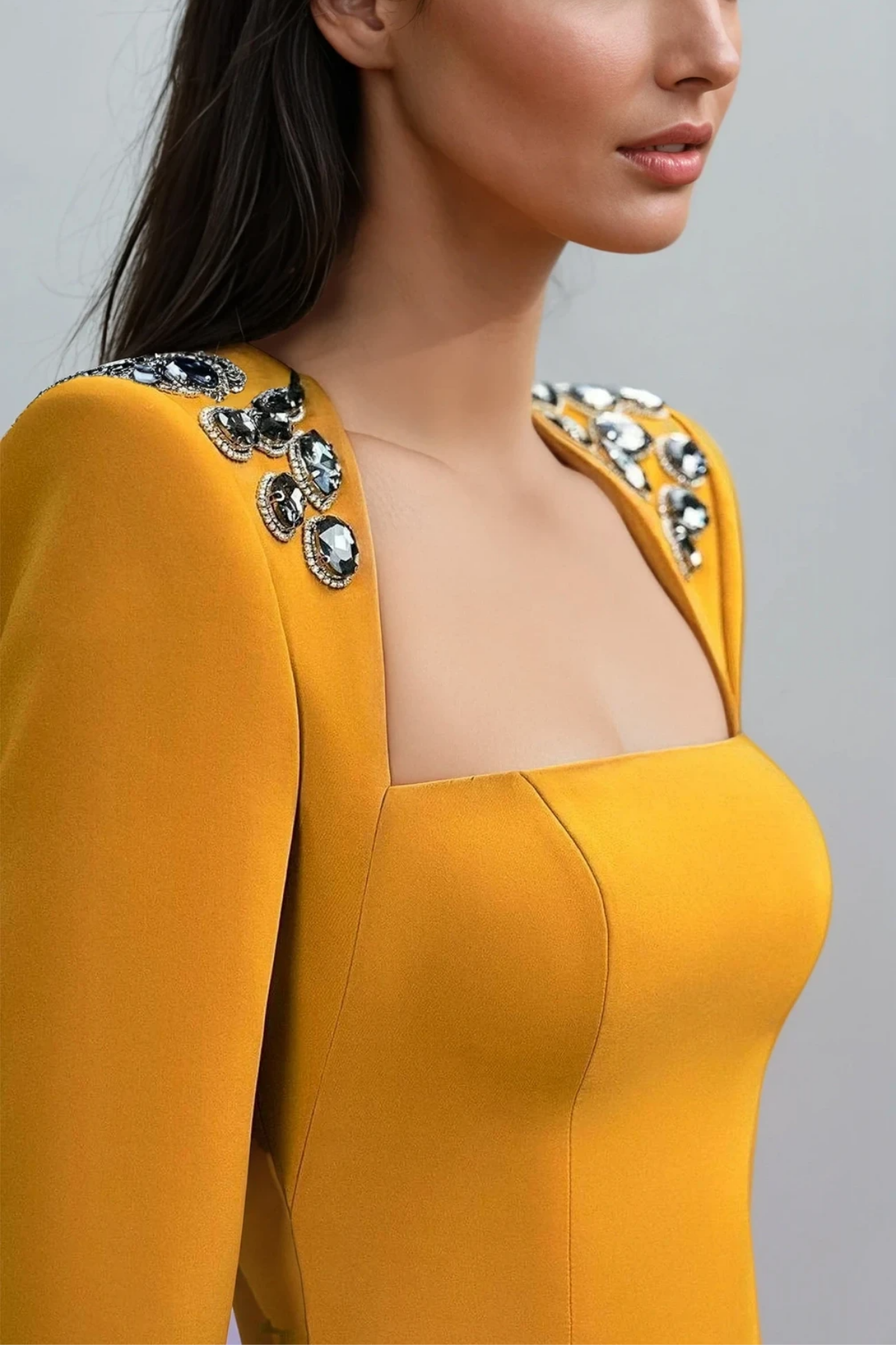 Faheem Embellished Crystal Maxi Dress