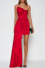 Fahima Bow Draped Skirt Mini Dress