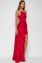 Fahima Bow Draped Skirt Mini Dress
