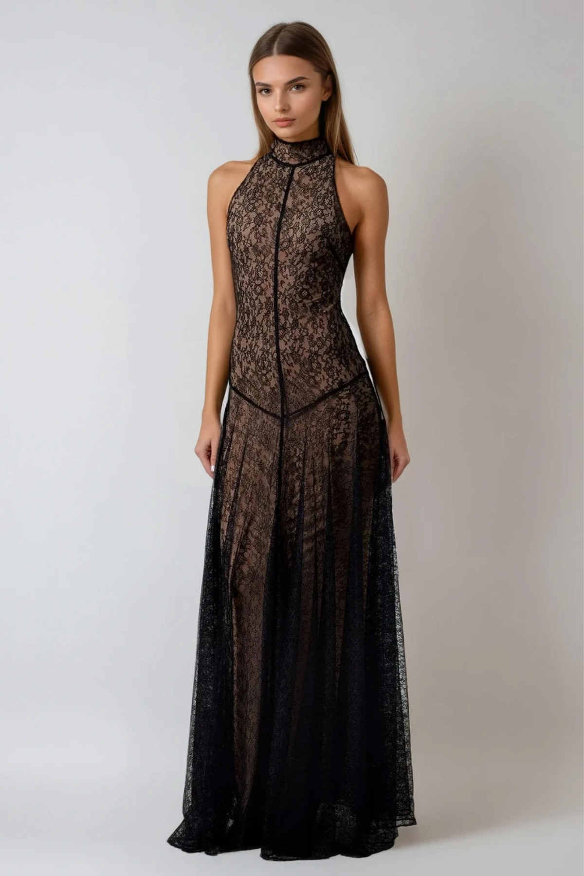 Fahimeh Sleeveless Lace Maxi Dress