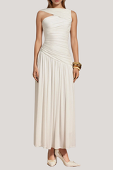 Fairuz Asymmetric Draped Maxi Dress