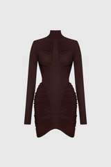 Fehime Backless Ruch Mini Dress