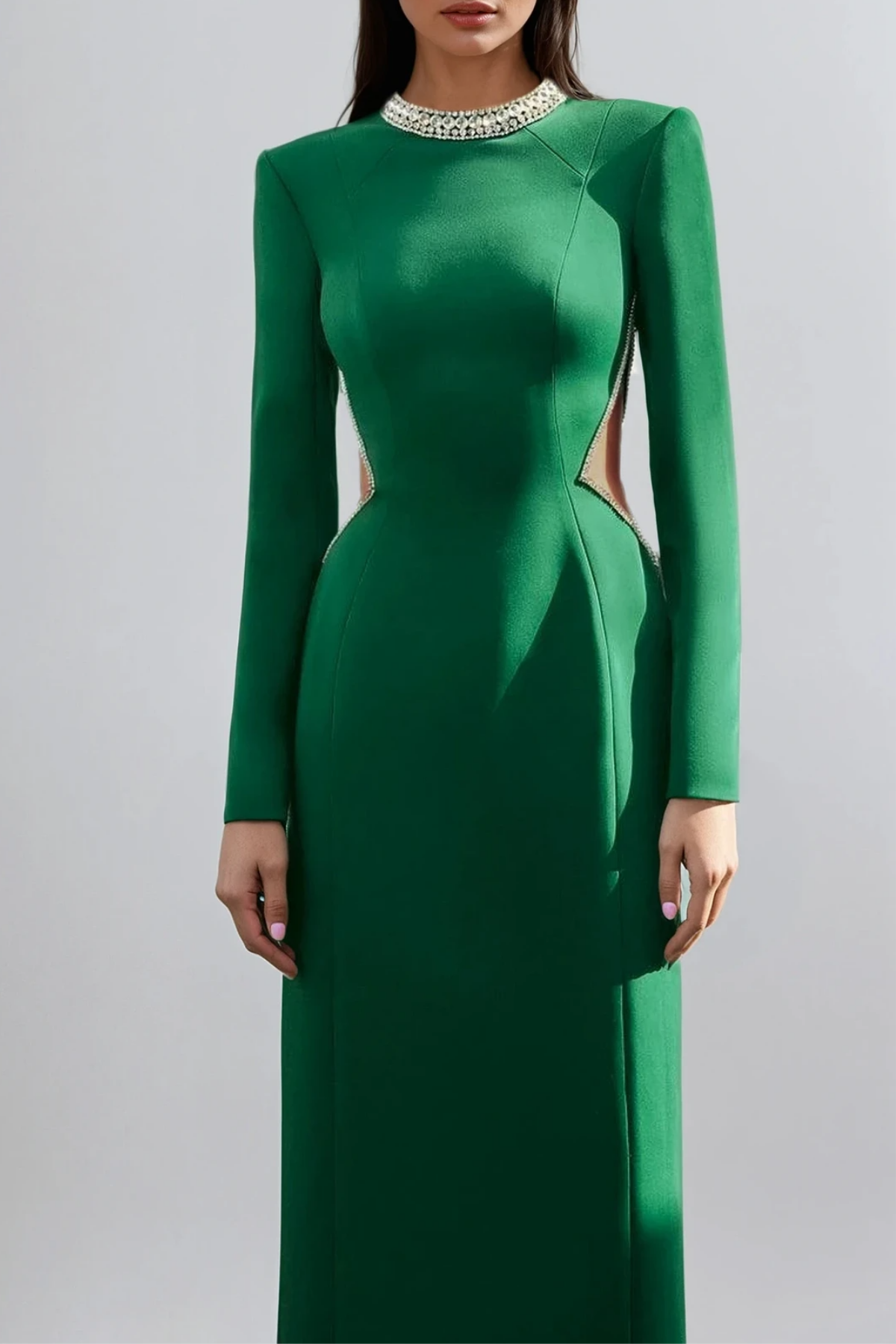 Fakhri Crystal Cutout Maxi Dress