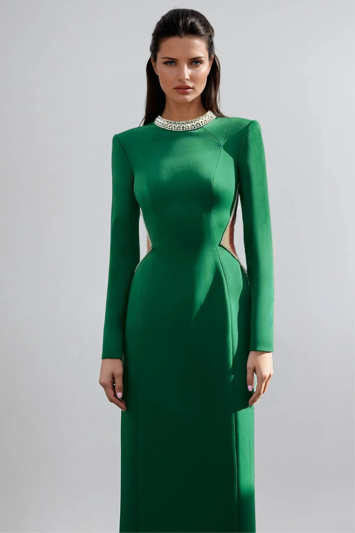 Fakhri Crystal Cutout Maxi Dress