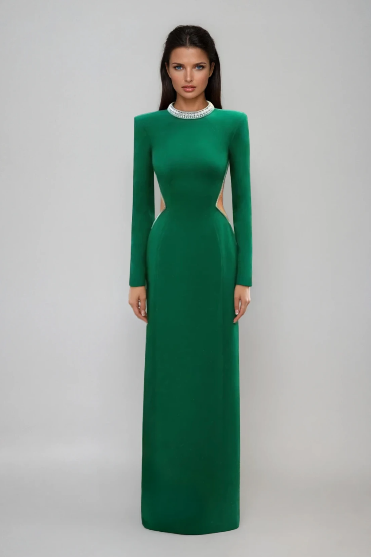 Fakhri Crystal Cutout Maxi Dress