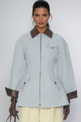 Fani Deconstruct Leather Bodycon Jacket