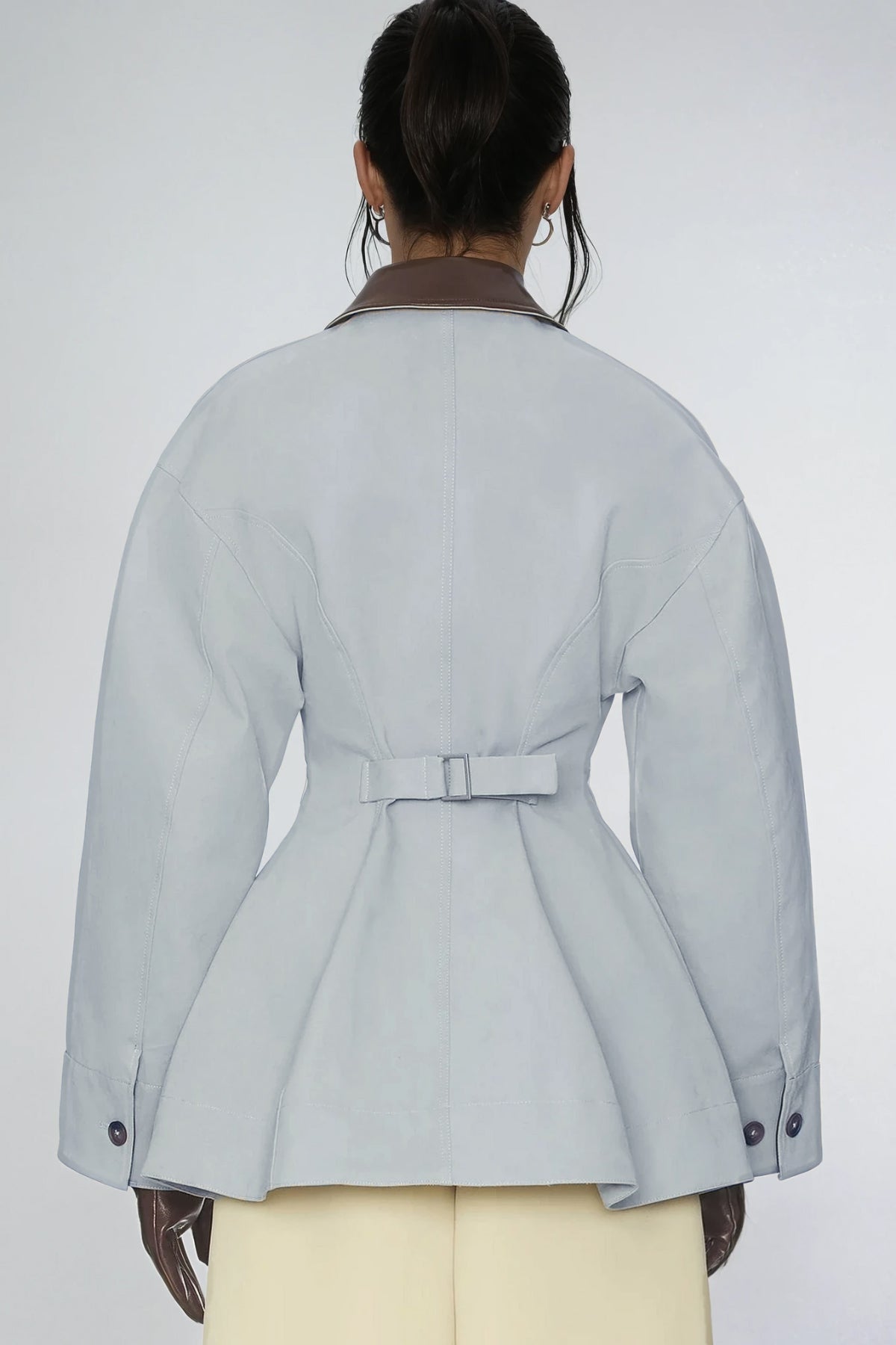 Fani Deconstruct Leather Bodycon Jacket