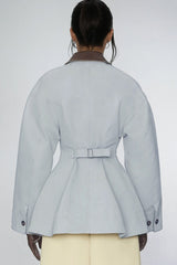 Fani Deconstruct Leather Bodycon Jacket