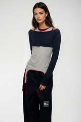 Fanni Two Piece Deconstruct Top In Grey