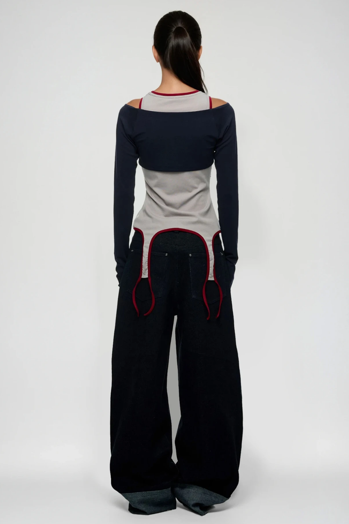 Fanni Two Piece Deconstruct Top In Grey