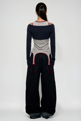 Fanni Two Piece Deconstruct Top In Grey