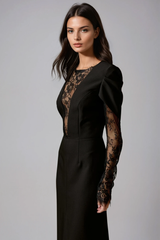 Fannie Split Lace Midi Dress