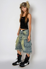 Farshid Fringe Capri Jean