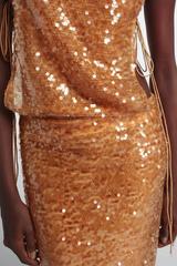 Fathima Tie Up Sequin Maxi Dress