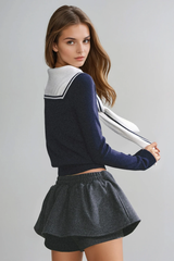 Fathiyya Tie Up Knit Top