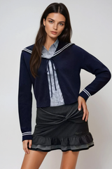 Fatiha Lapel Knit Top