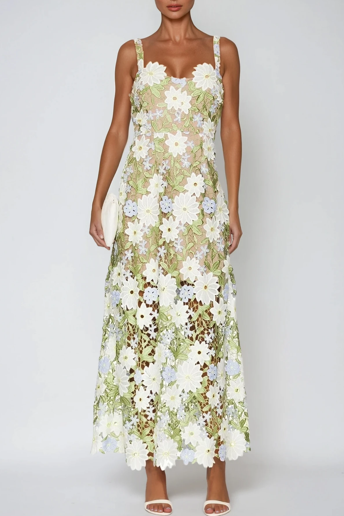 Fatime Flower Cutout Maxi Dress