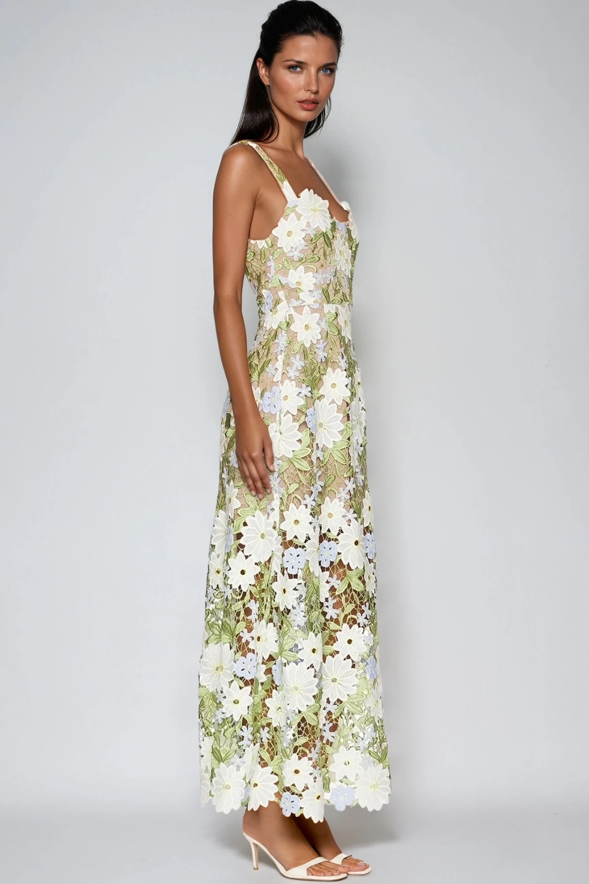 Fatime Flower Cutout Maxi Dress